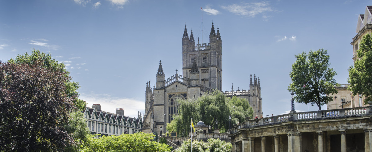 Bath Abbey from River Avon