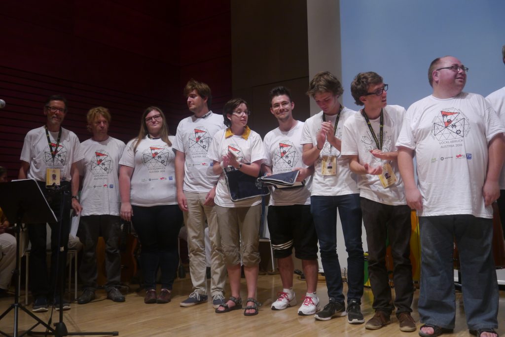 Left to right: Walther Janous, Bernhard Schratzberger, Mihaela Pušnik, Veno Mramor, ...