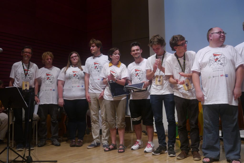 Left to right: Walther Janous, Bernhard Schratzberger, Mihaela Pušnik, Veno Mramor, ...